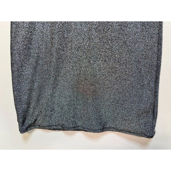 Hollister Women's Sparkle Mini Bodycon Dress Key Hole Size M Silver Long Sleeve - Picture 6 of 10